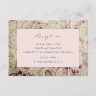 Cartes De Réception De Mariage Rose Et Bleu Misty 