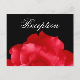 Cartes de réception de mariage Rose Rouge Élégante