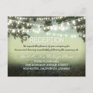 cartes de réception de mariage rustique vintage av