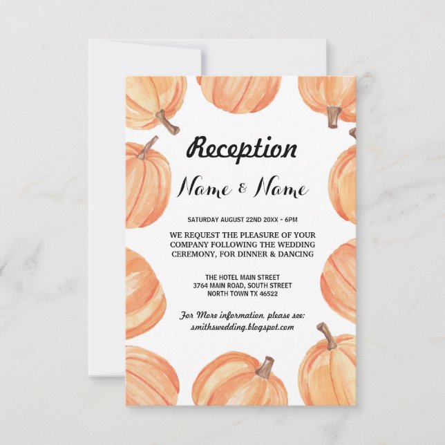 Cartes de réception de mariage rustiques à la citr (Devant)