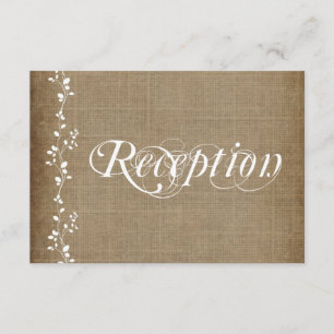 Cartes de réception de mariage rustiques Vintage V