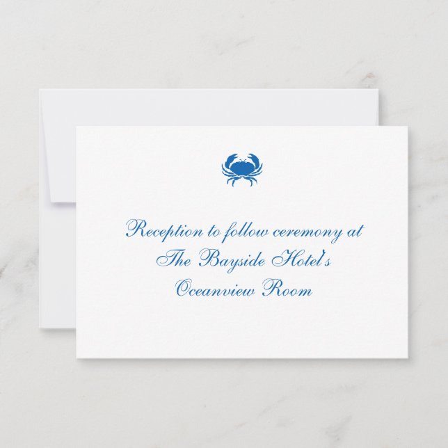 Cartes de réception de mariage "Seashore" (Devant)
