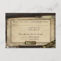Cartes de réception de mariage victorien Steampunk