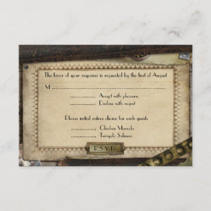 Cartes de réception de mariage victorien Steampunk