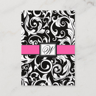Cartes de réception Hot Rose & Black Mariage damas