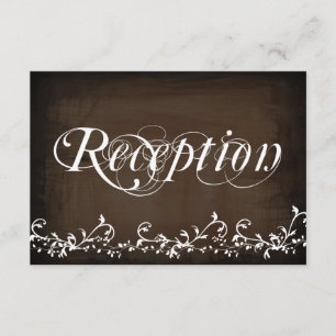 Cartes de réception marron avec tourbillons de cam