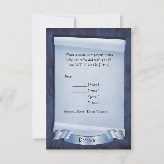 Cartes de réception personnalisées pour la cérémon (Devant)