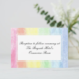 Cartes de réception "Rainbow Watercolor"