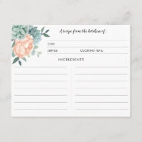 Cartes de recette botanique pour les succulents de