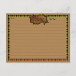 Cartes de recette d'automne
