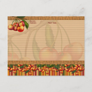 Cartes de recette de cerise