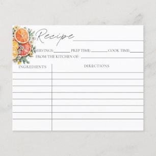 Cartes de recette de Fête des mariées d'agrumes