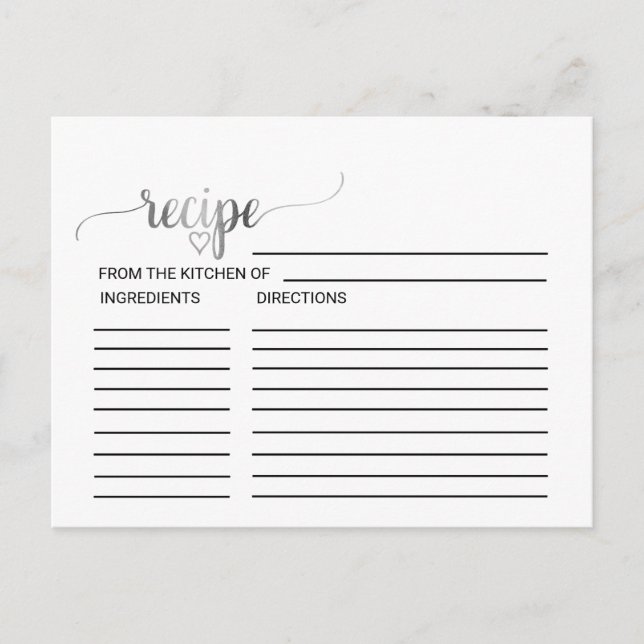 Cartes de recette de Fête des mariées de calligrap (Devant)