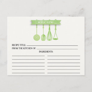 Cartes de recette de Fête des mariées d'ustensiles