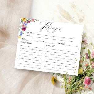 Cartes de recette de Fête des mariées Fleur sauvag