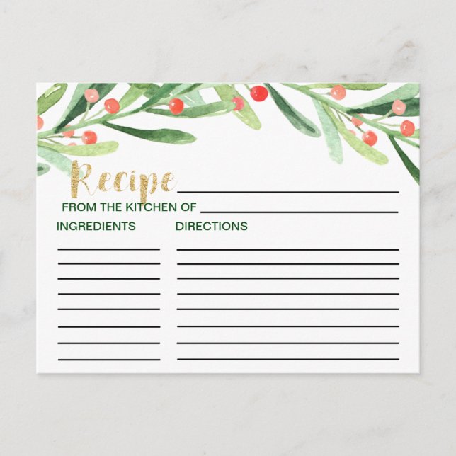 Cartes de recette de Fête des mariées Holly de Noë (Devant)