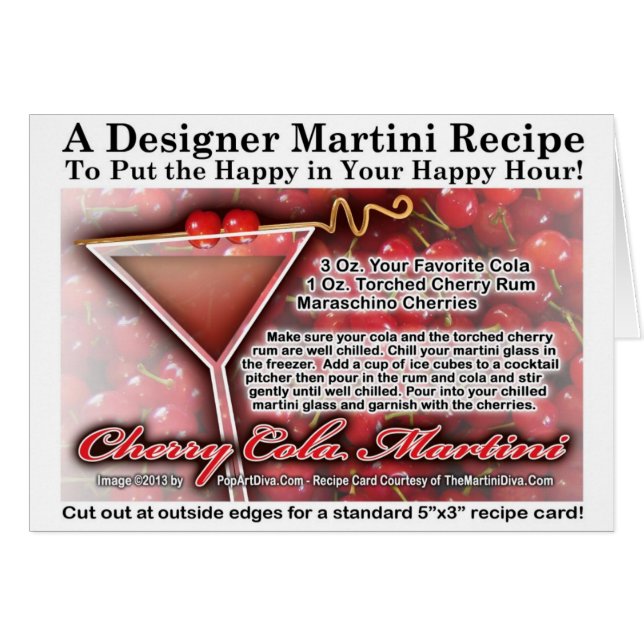 Cartes de recette de Martini Cherry Cola (Devant horizontal)