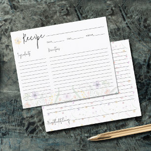 Cartes de recette Fête des mariées fleur sauvage