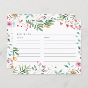 Cartes de recette fleur sauvage