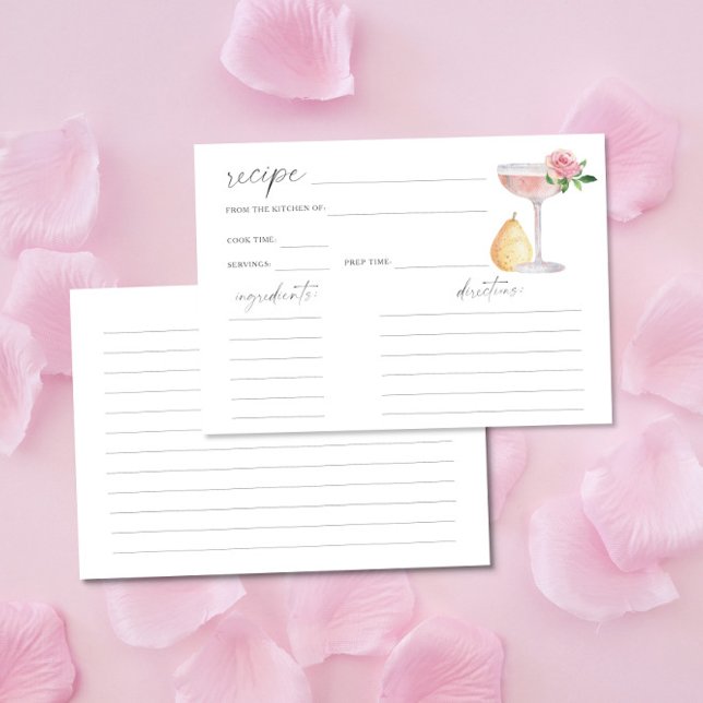 Cartes de recette - Pétales & Prosecco (Créateur téléchargé)