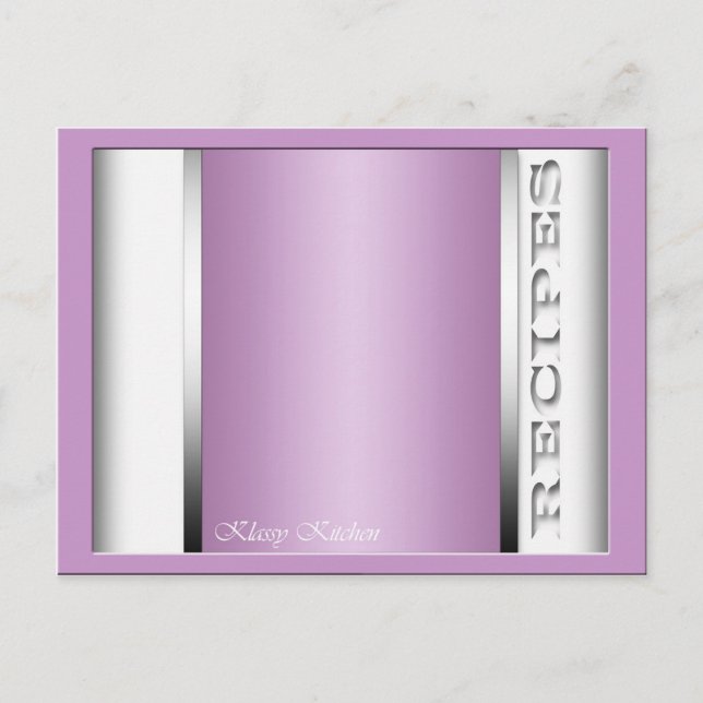 Cartes de Recette Purple Clair (Devant)