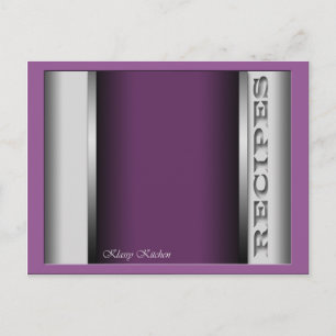 Cartes de Recette Purple Sophistiquées