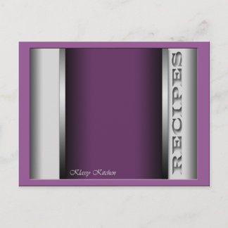 Cartes de Recette Purple Sophistiquées