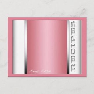 Cartes de Recette Rose Sophistiqué