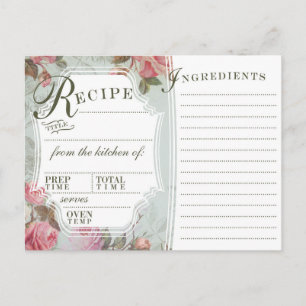 Cartes de recette Rose vintage