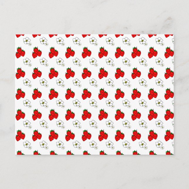 Cartes de recettes à motif de fraises rouges et de (Devant)