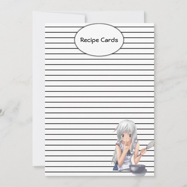 Cartes de recettes Anime (Devant)