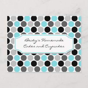 Cartes de recettes Cercles Gris Sarcelle Noir Mode
