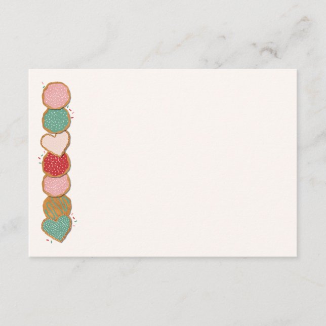 Cartes de recettes de biscuits (Devant)