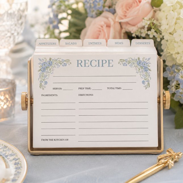 Cartes de recettes de douche de mariée botanique v (Créateur téléchargé)