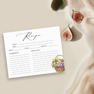 Cartes de recettes de douche de mariée Fresh Off T