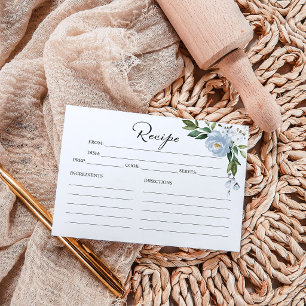 Cartes de recettes de douche nuptiale Eucalyptus D