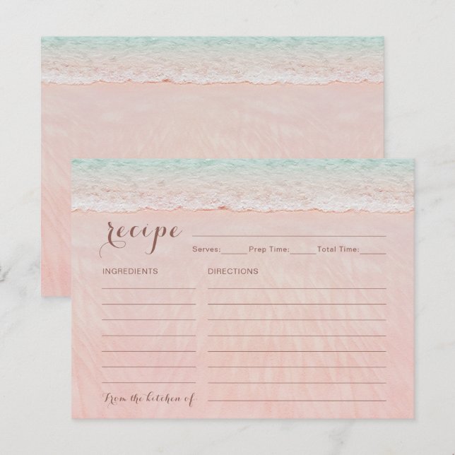 Cartes de recettes de douche nuptiale Hearts In Th (Devant / Derrière)