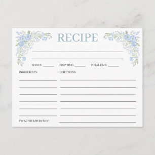 Cartes de recettes de douche nuptiale Heirloom Hyd