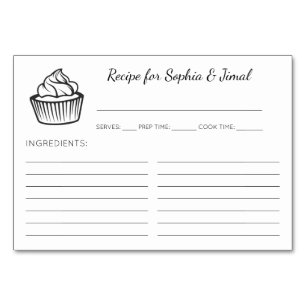 Cartes de recettes de Fête des mariées de gâteau m