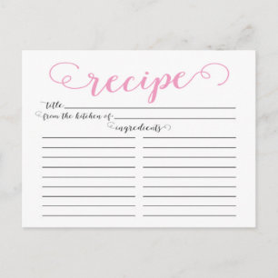 Cartes de recettes de Fête des mariées de script r