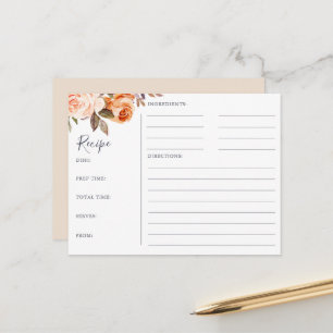 Cartes de recettes de Fête des mariées Florale Rus