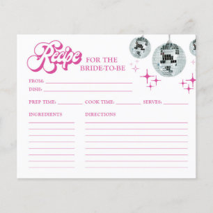 Cartes de recettes de Fête des mariées Retro Disco
