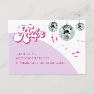 Cartes de recettes de Fête des mariées Retro Disco
