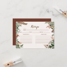 Cartes de recettes de Fêtes des mariées Feuilles А