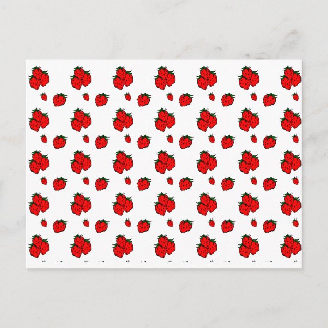 Cartes de recettes de fraises rouges (Devant)
