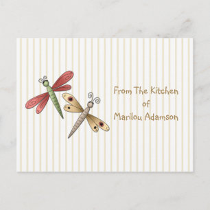 Cartes de recettes de libellules