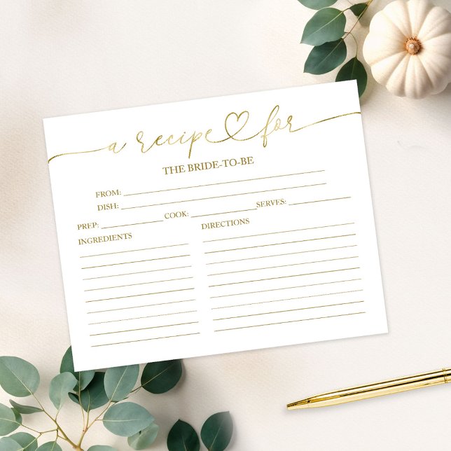 Cartes de recettes de mariage avec calligraphie ch (Créateur téléchargé)