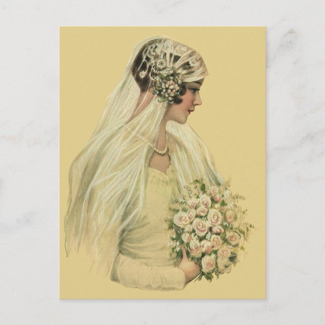 Cartes de recettes de mariage vintage victorien (Devant)
