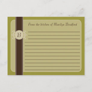 Cartes de recettes de récolte classique Avocado