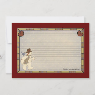 Cartes de recettes de vacances